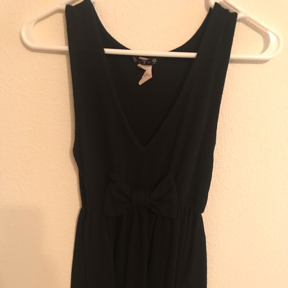 Black maternity tank top with bow